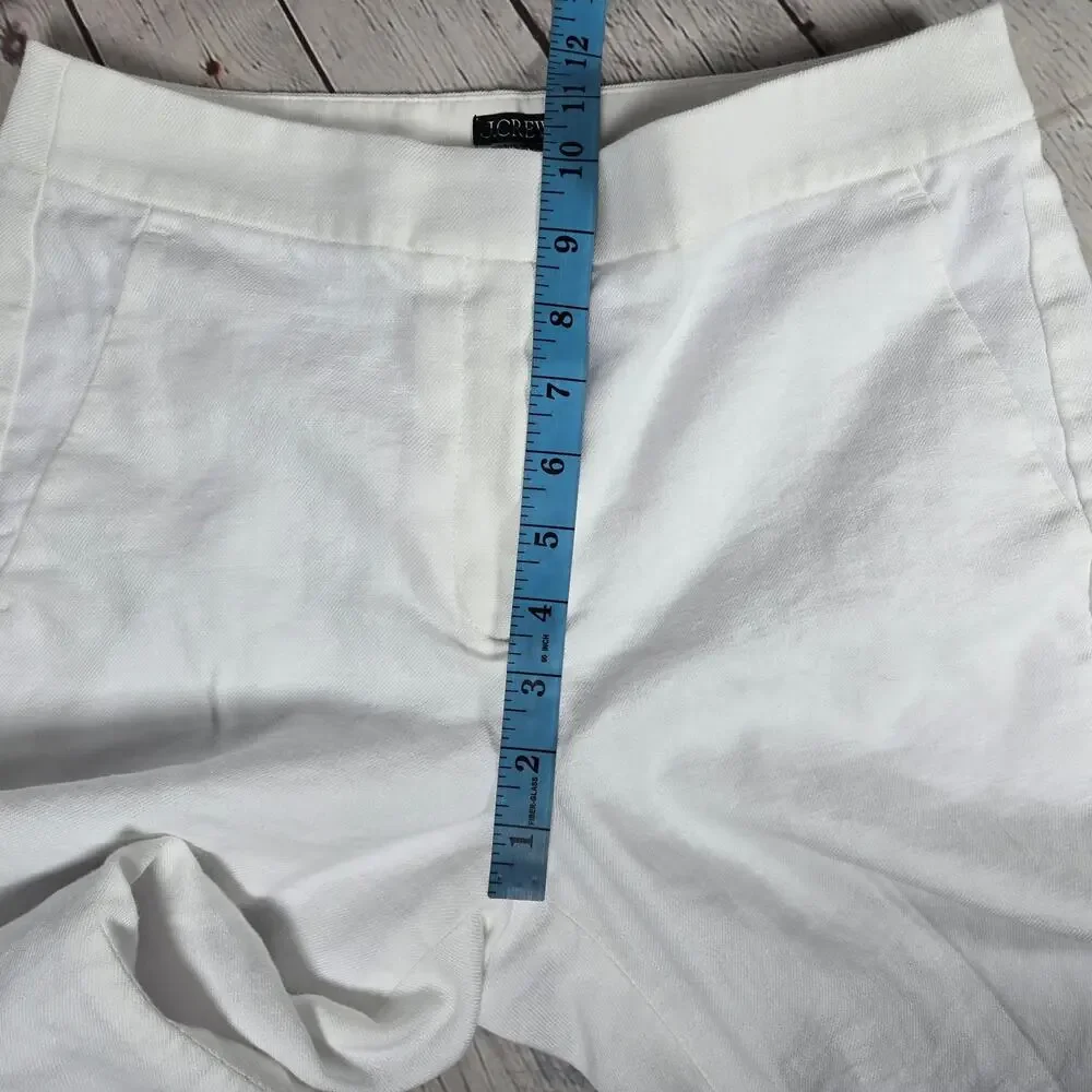 J.‎ Crew Kate straight-leg pant in stretch linen blend White 2 BF407